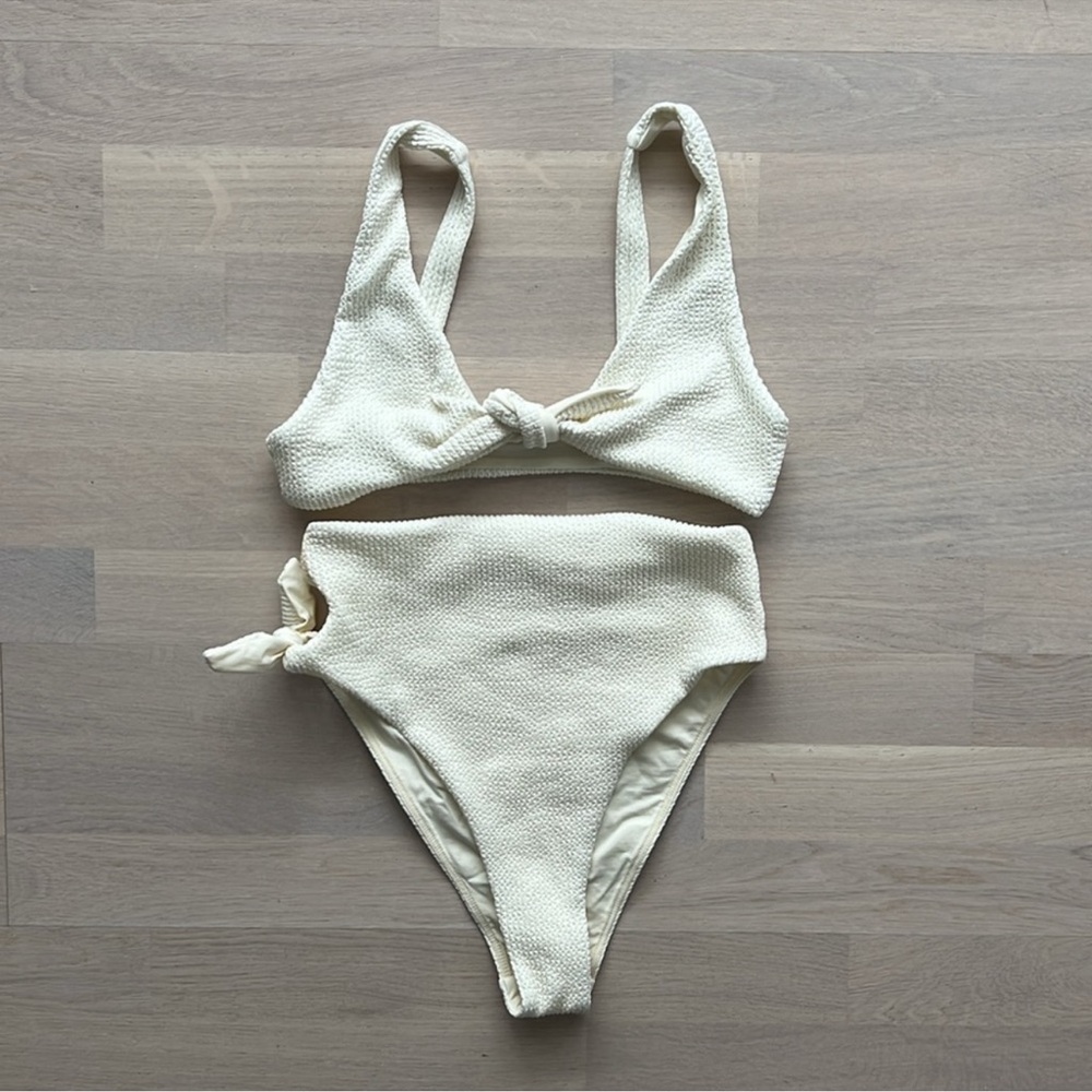 Monday Swimwear Cream Bikini Minimalist Design